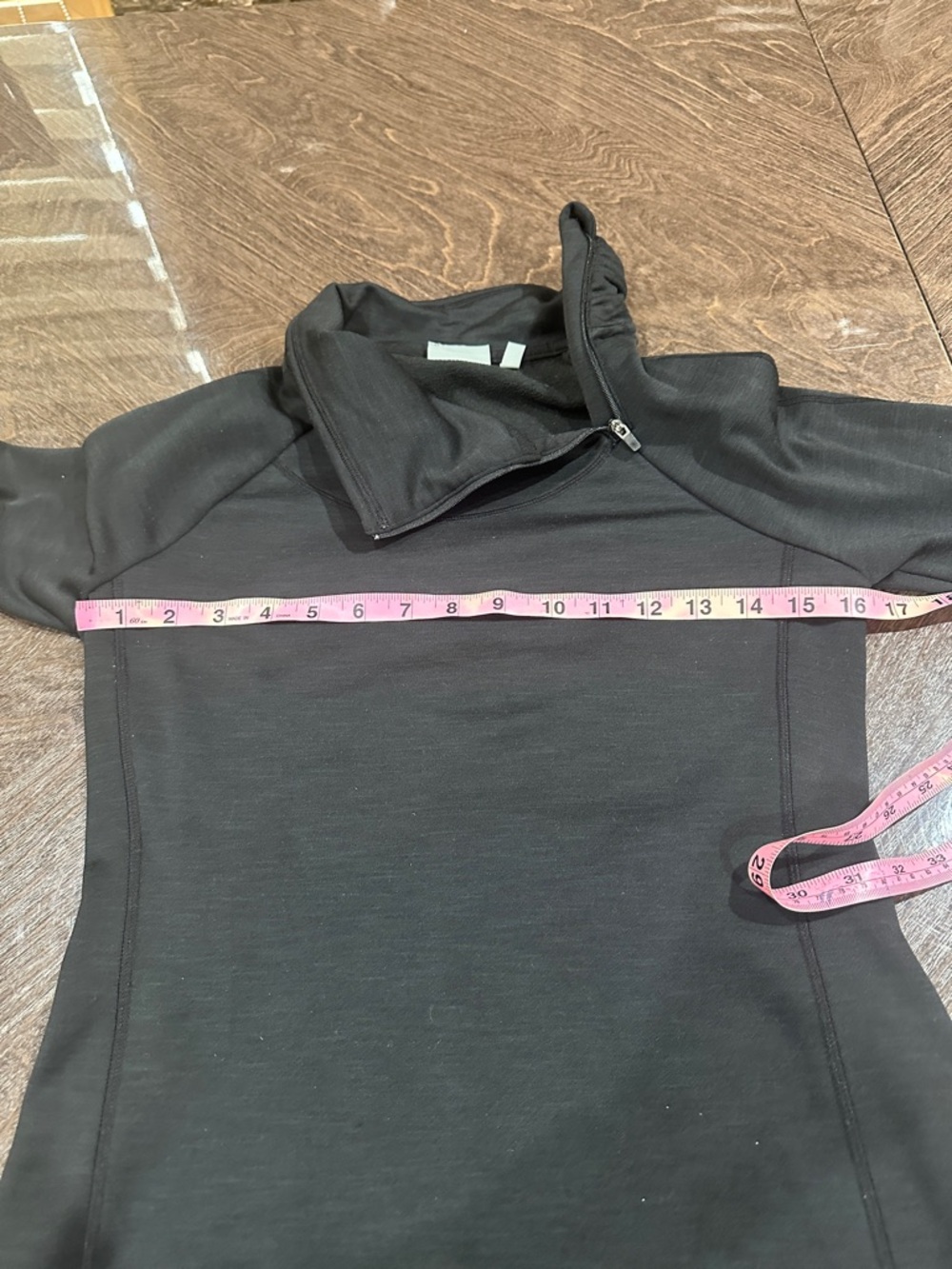 Athleta Black Zip-Front Long Sleeve Top - Picture 9 of 11